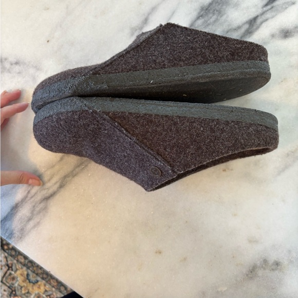 Birkenstock Dark Brown Wool Slip-Ons - Picture 5 of 7
